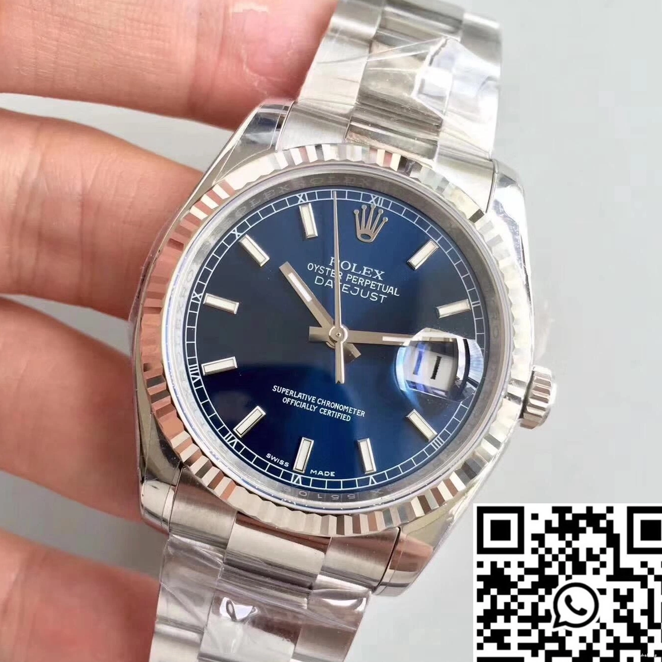 Dial Factory Datejust Rolex 116234 V2 AR Blue 36mm 1219